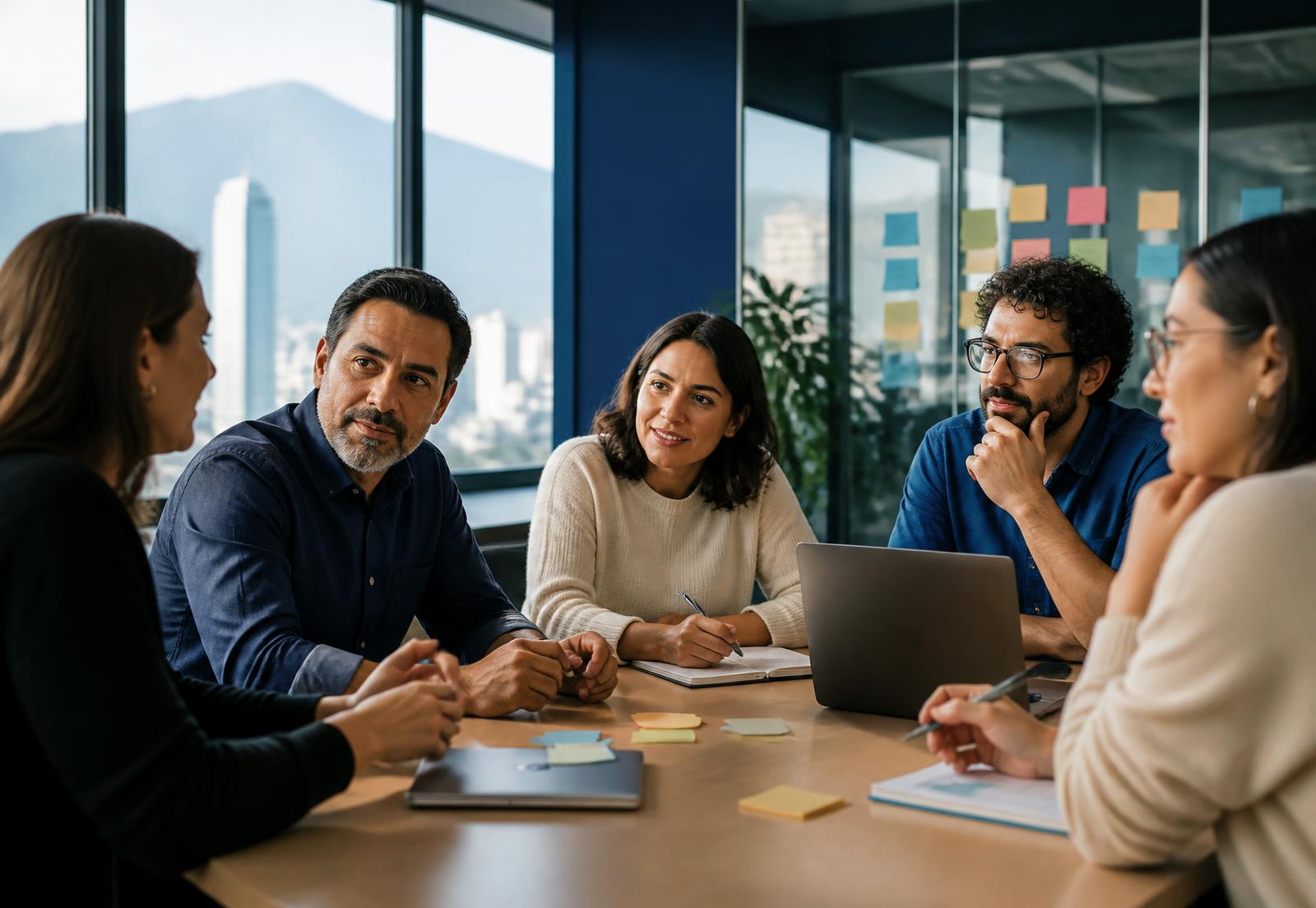 Miembros de IncubaSG trabajando en una sesión de mentoría